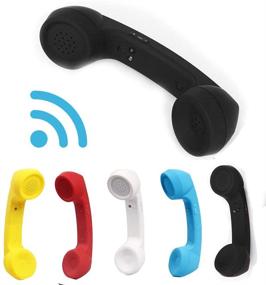 img 2 attached to 📞 Vintage Retro Cordless Telephone Handset: Radiation-Proof Bluetooth Receivers, Rechargeable, White