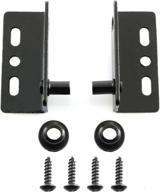 🚪 pscco 2set door pivot hinges with bushing, thick black right angle pivot hinges hardware accessories - qq510637637 logo