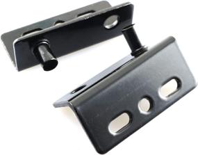 img 3 attached to 🚪 PSCCO 2Set Door Pivot Hinges with Bushing, Thick Black Right Angle Pivot Hinges Hardware Accessories - QQ510637637