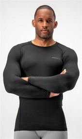 img 2 attached to 🔥 DEVOPS Men's Thermal Compression Shirts - Pack of 2 Long Sleeve Base Layers for Extra Warmth