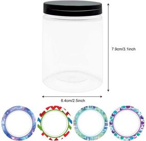 img 3 attached to 📦 SGHUO 14 Pack 8oz Leak-Proof Slime Containers with Lids, Plastic Slime Jars for Slime Making - Includes Stickers