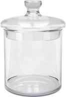 kook glass apothecary jar set, kitchen and bathroom storage containers, airtight lids, 36 ounce, set of 2 логотип