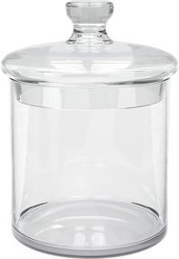 img 4 attached to KooK Glass Apothecary Jar Set, Kitchen and Bathroom Storage Containers, Airtight Lids, 36 Ounce, Set of 2