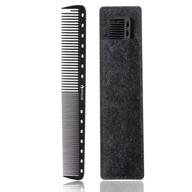 🔥 hyoujin 605 black carbon fine cutting comb - heat resistant hairdressing comb for master barber with 14 fine-toothed holes for precise cutting and hairstyling at 230℃ logo