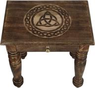 🪑 savon square art deco carved wooden side end table logo