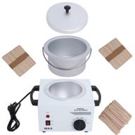 🔥 efficient single pot electric wax warmer for smooth hair removal: hot spa aluminum heater with wooden wax sticks logo