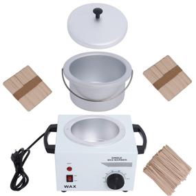 img 4 attached to 🔥 Efficient Single Pot Electric Wax Warmer for Smooth Hair Removal: Hot SPA Aluminum Heater with Wooden Wax Sticks