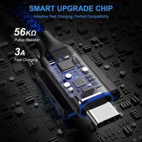 img 3 attached to 🔌 [Набор из 5 штук, 3/3/6/6/10 футов] Быстрая зарядка USB-кабель типа C, кабель USB-A на USB-C от etguuds с оплеткой, совместимый с Samsung Galaxy S20 S10E S10 S9 Note 20 10 9 8, A71 A70 A51 A50 A41 A21 A20e A20 A10e.