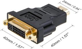 img 1 attached to Адаптер HDMI к DVI [2 шт.] от CableCreation - двунаправленный конвертер для 1080P DVI к HDMI, совместимый с 3D - идеально подходит для PS3, PS4, TV Box, Blu-ray, проектора, HDTV - черный, 0,15 м