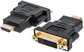 img 4 attached to Адаптер HDMI к DVI [2 шт.] от CableCreation - двунаправленный конвертер для 1080P DVI к HDMI, совместимый с 3D - идеально подходит для PS3, PS4, TV Box, Blu-ray, проектора, HDTV - черный, 0,15 м