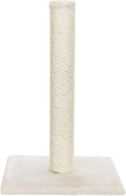 img 4 attached to 🐱 TRIXIE Plush and Sisal Covered Scratching Post: Small Cat Trees 24-32" Tall