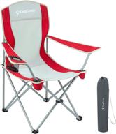kingcamp kc3818_red grey usvc2 camping chairs logo