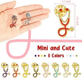 img 3 attached to 🩺 Colorful Stethoscope Brooch Pins for Medical Professionals: A Perfect Gift for Graduates, Doctors, Nurses & Students