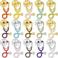 🩺 colorful stethoscope brooch pins for medical professionals: a perfect gift for graduates, doctors, nurses & students logo