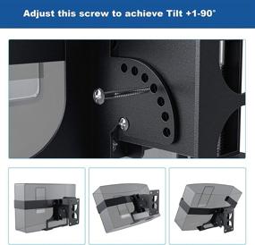 img 1 attached to 🔊 Adjustable Wall Mount Bracket for Bose SoundTouch 20 Wireless Speaker - Tilt & Swivel Mount, Black