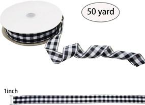 img 3 attached to 🎄 Deloky Buffalo Check Ribbon - 1.0 Inch Christmas Plaid Ribbon, 50 Yard Roll - Perfect for Lumberjack Party, Christmas Crafts & DIY Decorations, Mother's Day Gift