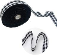 🎄 deloky buffalo check ribbon - 1.0 inch christmas plaid ribbon, 50 yard roll - perfect for lumberjack party, christmas crafts & diy decorations, mother's day gift logo