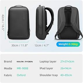 img 3 attached to 🎒 Markryden Lightweight Water Resistant Backpack with Charging Capability