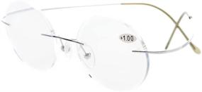 img 4 attached to Eyekepper Titanium Rimless Eyeglasses Optical Men's Accessories