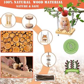 img 2 attached to 🐇 Natural Wooden Teeth Care Chew Toys for Guinea Pigs, Hamsters, Rabbits, Gerbils, Rats, Chinchillas, and Small Pets - Suwikeke Treats and Molar Accessories