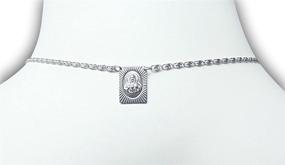img 1 attached to ⛪️ Catholic Scapulars: Sacred Heart of Jesus &amp; Our Lady of Mount Carmel Medals | Stainless Steel Necklace for Women &amp; Men - 14 Inch | Catolicos Escapularios | Religious Catholic Necklace