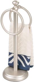 img 4 attached to Satin Finish Metal Hand Towel Holder for Stylish Bathroom Vanities - mDesign Brings You Quality