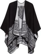 💁 stylish women's retro shawl poncho cardigan: an essential addition to your accessory collection logo