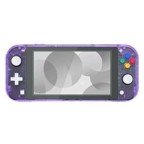 img 2 attached to 🎮 Nintendo Switch Lite Clear Atomic Purple DIY Replacement Shell by eXtremeRate - Handheld Controller Housing with Screen Protector and Custom Case Cover
