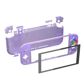 img 3 attached to 🎮 Nintendo Switch Lite Clear Atomic Purple DIY Replacement Shell by eXtremeRate - Handheld Controller Housing with Screen Protector and Custom Case Cover
