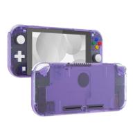 🎮 nintendo switch lite clear atomic purple diy replacement shell by extremerate - handheld controller housing with screen protector and custom case cover logo