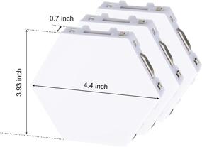 img 2 attached to 💡 Large Hexagon LED Lights, Pack of 8 Modular Touch Lamp Quantum Night Lights for Home Office Hotel Bar (White)