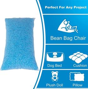 img 2 attached to 🪑 Molblly Bean Bag Filler Foam 2.5lbs: Premium Shredded Memory Foam Filling for Dog Beds, Chairs, Cushions, Crafts | Soft & Gel-infused | Ideal for Stuffing