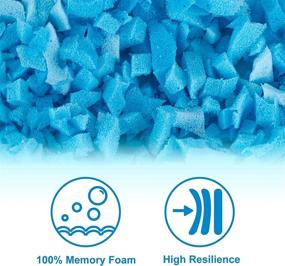 img 3 attached to 🪑 Molblly Bean Bag Filler Foam 2.5lbs: Premium Shredded Memory Foam Filling for Dog Beds, Chairs, Cushions, Crafts | Soft & Gel-infused | Ideal for Stuffing