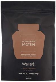 img 4 attached to 🍫 WelleCo Nourishing Protein: Organic Sprouted Brown Rice & Pea Protein, Chocolate Flavour, 300g Pouch - Refill for Glass Caddy