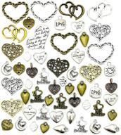 💖 wholesale 100 grams assorted heart shaped pendants: love charm bulk for jewelry making - jialeey logo