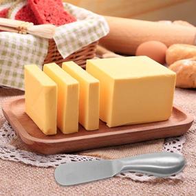 img 3 attached to 🧀 Premium Stainless Steel Cheese Spreader Set - 6-Piece Multipurpose Cheese and Butter Knives