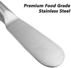 img 2 attached to 🧀 Premium Stainless Steel Cheese Spreader Set - 6-Piece Multipurpose Cheese and Butter Knives