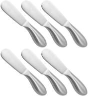 🧀 premium stainless steel cheese spreader set - 6-piece multipurpose cheese and butter knives logo