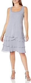 img 2 attached to Fashions Womens Embellished Tiered Regular Women's Clothing