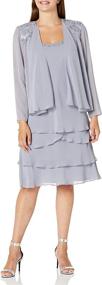 img 4 attached to Fashions Womens Embellished Tiered Regular Women's Clothing