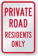 🚧 smartsign aluminum for private road residents logo