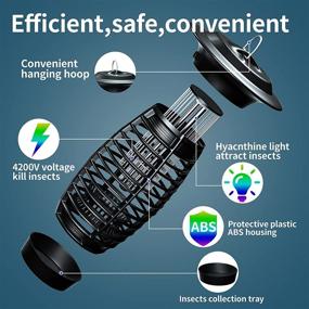 img 2 attached to 🦟 Powerful 9W Bug Zapper Electric Portable Mosquito Zapper for Effective Outdoor Pest Control - Ideal for Backyard, Patio, Home, Bedroom, Kitchen, Office
