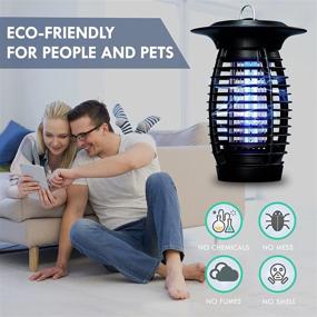 img 1 attached to 🦟 Powerful 9W Bug Zapper Electric Portable Mosquito Zapper for Effective Outdoor Pest Control - Ideal for Backyard, Patio, Home, Bedroom, Kitchen, Office