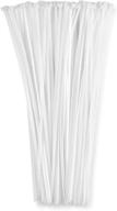 🔗 100 pack of 12 inch heavy duty white nylon cable ties with 50lbs tensile strength - self-locking premium wire ties for indoor and outdoor use by bolt dropper logo