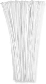 img 4 attached to 🔗 100 Pack of 12 Inch Heavy Duty White Nylon Cable Ties with 50lbs Tensile Strength - Self-Locking Premium Wire Ties for Indoor and Outdoor Use by Bolt Dropper