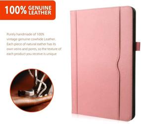 img 2 attached to 🌸 ZoneFoker Samsung Galaxy Tab A7 10.4 2020 Case - Stylish Business Leather Cover with Multi-Angle Stand & Pen Holder - Rose Gold