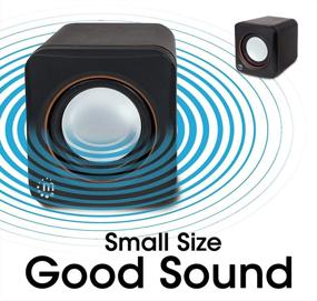 img 1 attached to 🔈 Compact USB Powered Stereo Speaker System - Ideal for Laptop/Desktop - Volume Control & 3.5mm Audio Plug - 3 Year Warranty - Black Orange