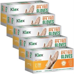 img 4 attached to 🧤 Large KLEX 1000 Heavyweight Cast Poly Disposable Kitchen Gloves: BPA-Free, Food Grade