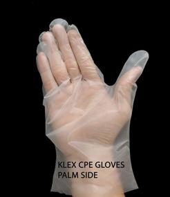 img 2 attached to 🧤 Large KLEX 1000 Heavyweight Cast Poly Disposable Kitchen Gloves: BPA-Free, Food Grade