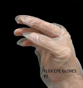 img 1 attached to 🧤 Large KLEX 1000 Heavyweight Cast Poly Disposable Kitchen Gloves: BPA-Free, Food Grade